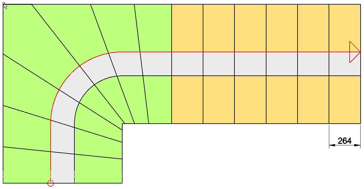Lauflinie außen