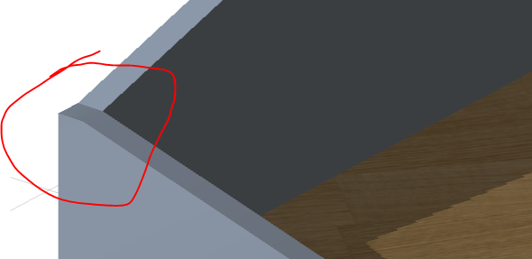 Eckverbindung mit Quadrat