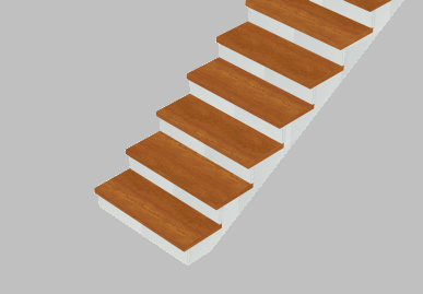 Betontreppe mit Holzstufen