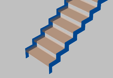 Zweiholmtreppe zwischenliegend