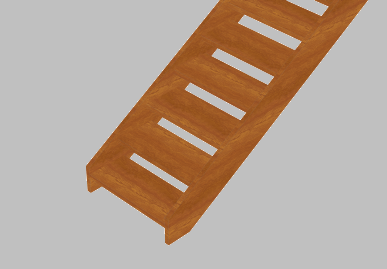 Eingestemmte Holztreppe