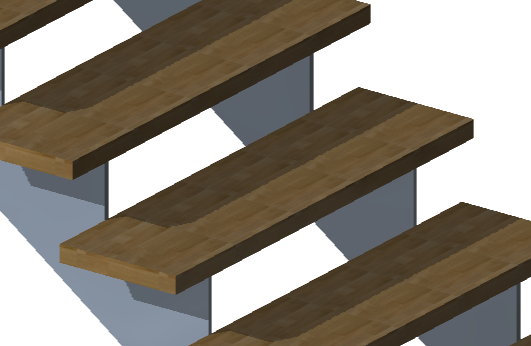 Holz- und Steinstufen